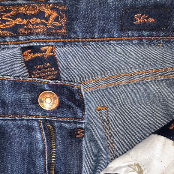 Seven 7 Jeans Slim Size 29 Dark Wash - Picture 8 of 10
